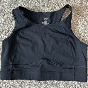 Torrid longline black sports bra size 2